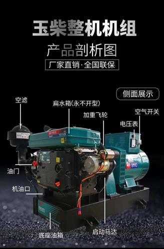 玉柴單缸直連發(fā)電機組